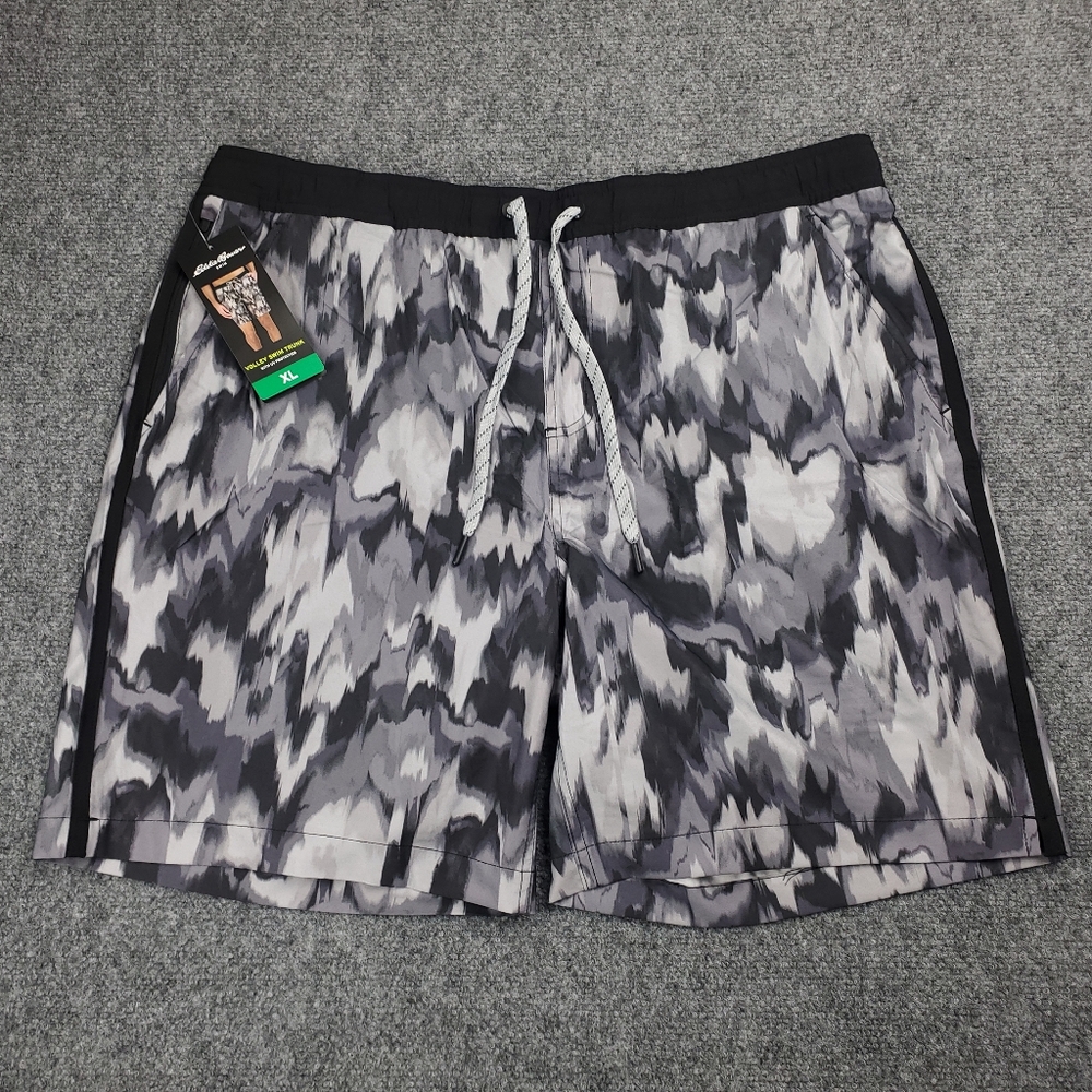 Eddie Bauer Volley Swim Trunks Mens XL Lined Board Shorts 8 in Drawstring NWT